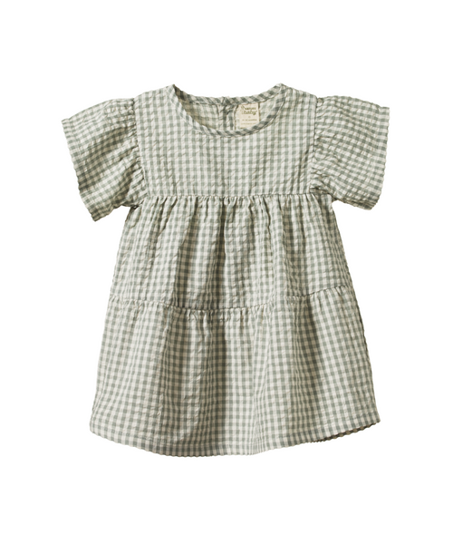 Nature Baby Esther Dress Lagoon Check Gingham