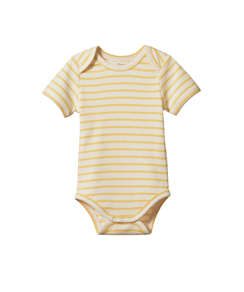 Nature Baby Short Sleeve Bodysuit Sunshine Sailor Stripe