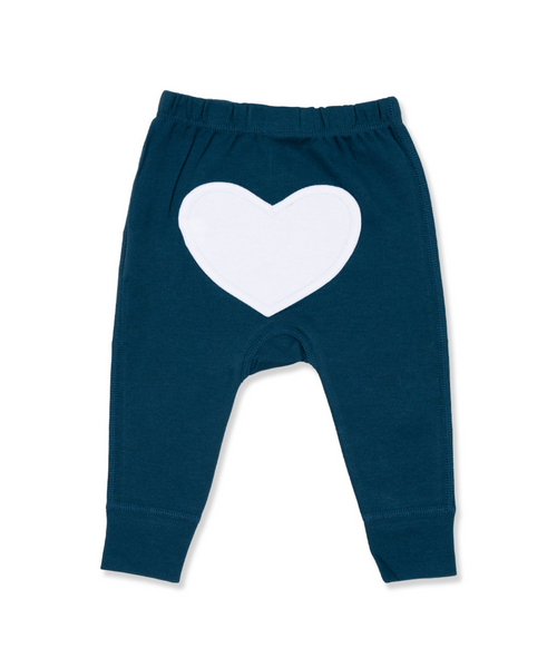 Sapling Organic Heart Pants Hazelnut Blue