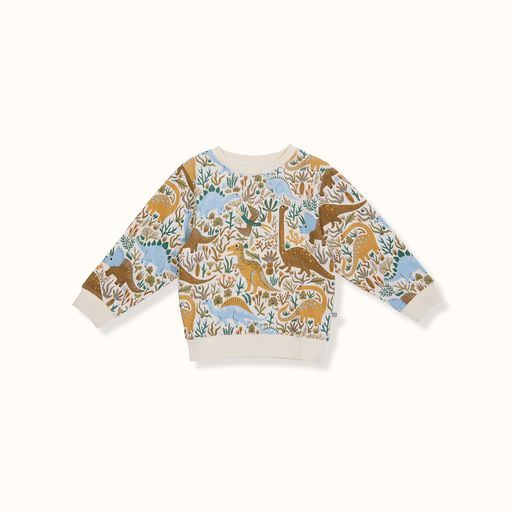Goldie and Ace Dino Roar Relaxed Sweater Blue
