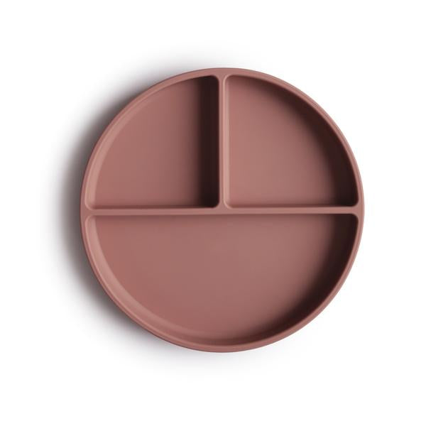 Mushie Suction Silicone Plate Cloudy Mauve