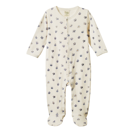 Nature Baby Stretch and Grow Romper Pressed Pansy