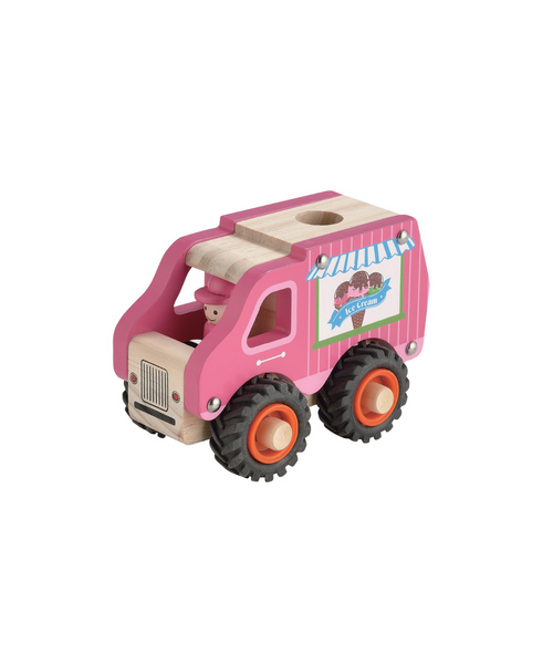 Wooden Toy Ice Cream Truck Pink