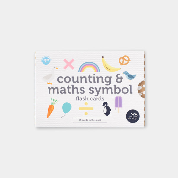 Two Little Ducklings Flash Cards Counting and Math Symbols
