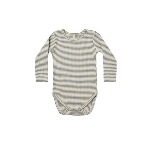 Quincy Mae Short Sleeve Bodysuit Pack - Race Car/Oat Micro Stripe main image 0