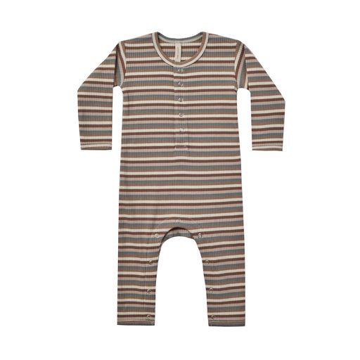 Quincy Mae Ribbed Jumpsuit Autumn Stripe