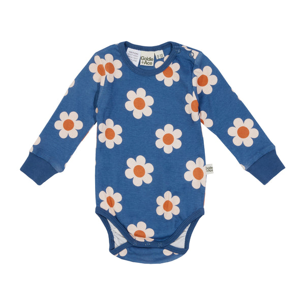 Goldie and Ace Flower Power Bodysuit Navy