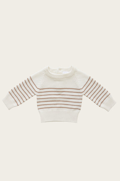 Jamie Kay Stripe Knit Biscotti Egret