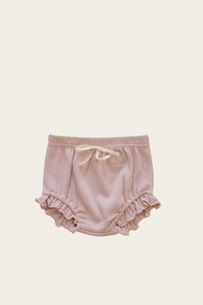 Jamie Kay Fine Rib Frill Bloomer Rose Ash