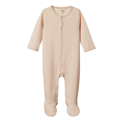Nature Baby Stretch and Grow Romper Rose Dust Pinstripe