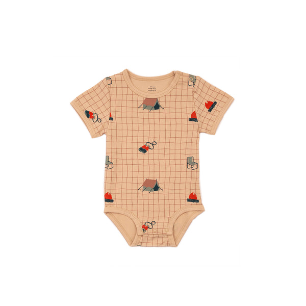 Olive and the Captain Short Sleeve Bodysuit Campsite