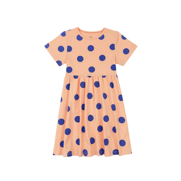 Olive and the Captain Short Sleeve Dress Dotty Peach