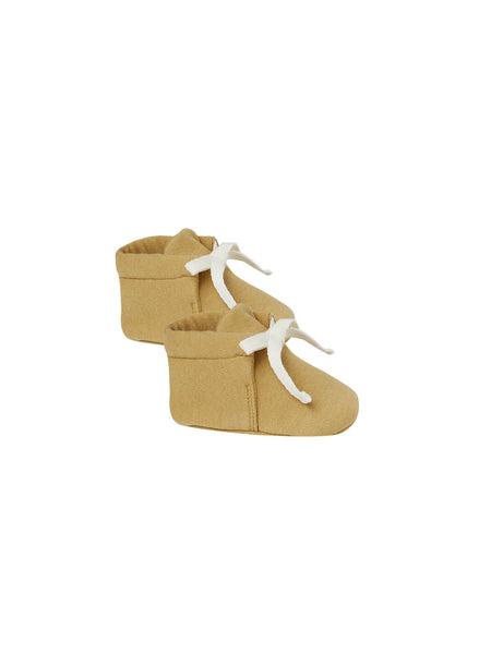 Quincy Mae Organic Baby Booties Gold