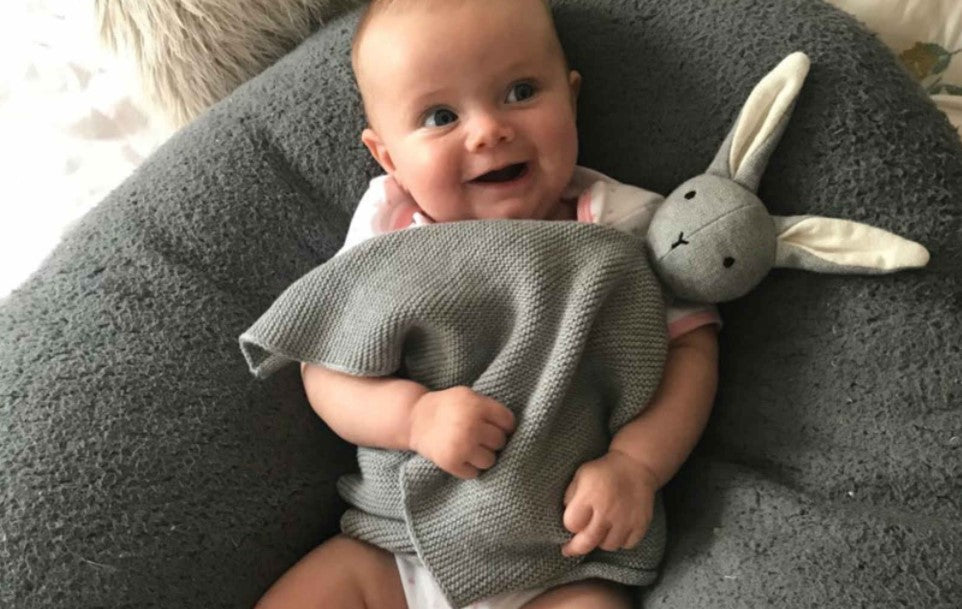 Liewood Milo Cuddle Cloth Rabbit Grey Melange | Tiny Sprout