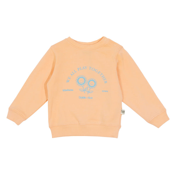 Goldie and Ace Together Relaxed Sweater Peach