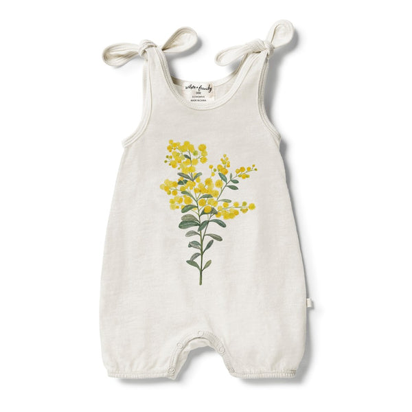 Wilson and Frenchy Organic Tie Playsuit Little Blossom