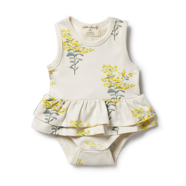 Wilson and Frenchy Organic Ruffle Bodysuit Little Blossom