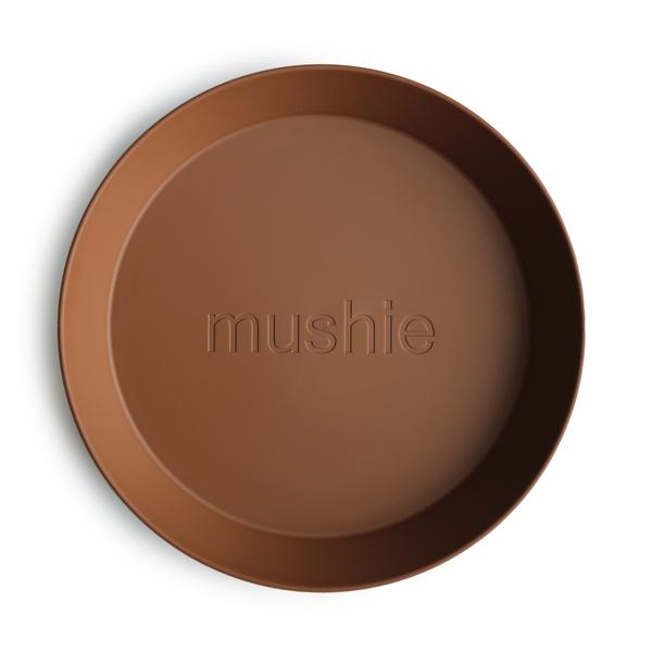 Mushie Round Dinner Plate Set Caramel