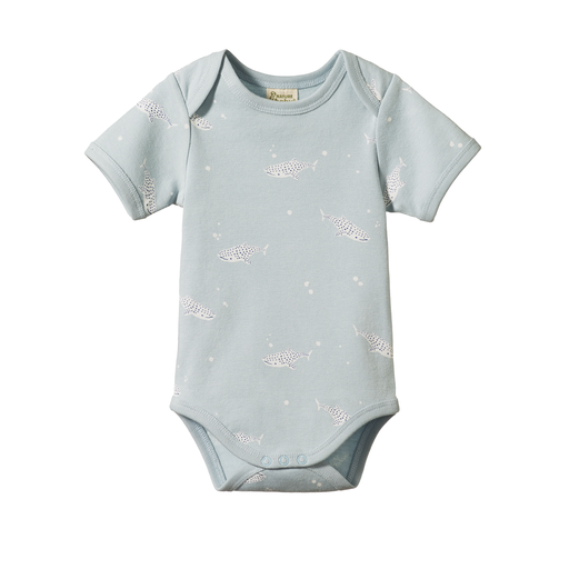 Nature Baby Short Sleeve Bodysuit Spotted Whale Shark