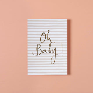 Baby Gift Card - Oh Baby Blush Stripes