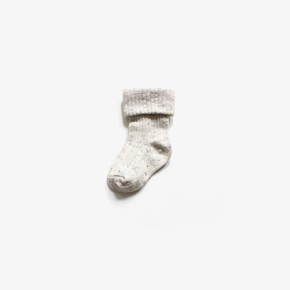 The Rest Organic Knit Socks Oatmeal Fleck