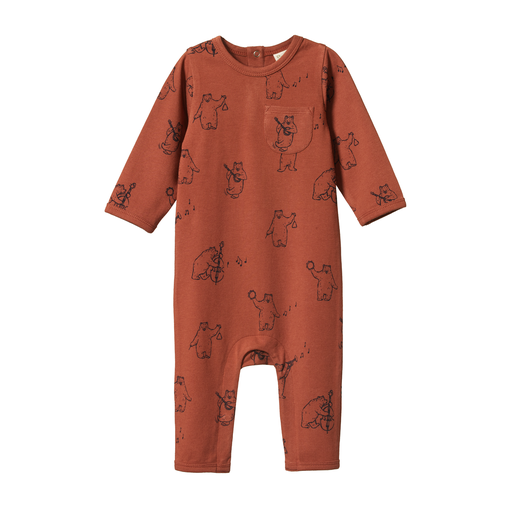 Nature Baby Quincy Romper Bluegrass Bears Coco