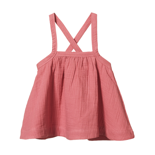 Nature Baby May Pinafore Raspberry Crinkle