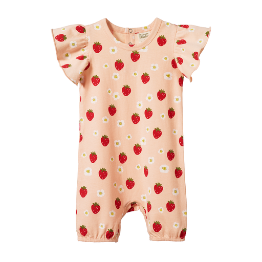 Nature Baby Tilly Suit Strawberry Fields Peach