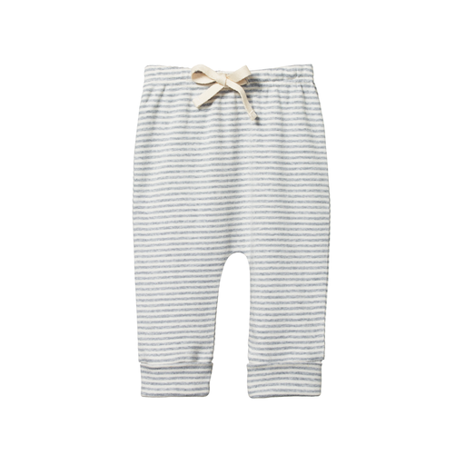 Nature Baby Drawstring Pants Grey Marle Stripe