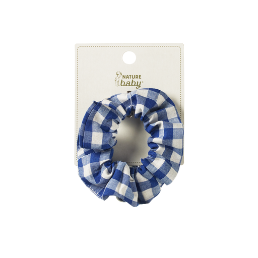 Nature Baby Scrunchies 2 Pack Isle Blue Check Gingham