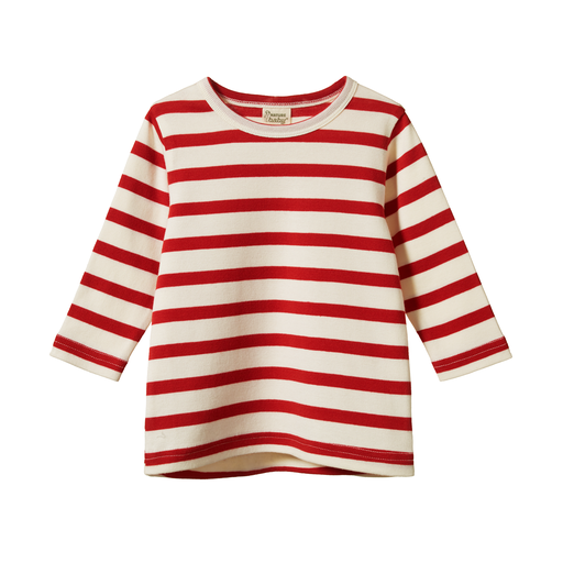Nature Baby Long Sleeve River Tee Red Sailor Stripe